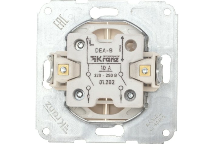 Выключатель Kranz DEA-B DEA 2кл с/у 10а мех. беж [KR-78-0232]