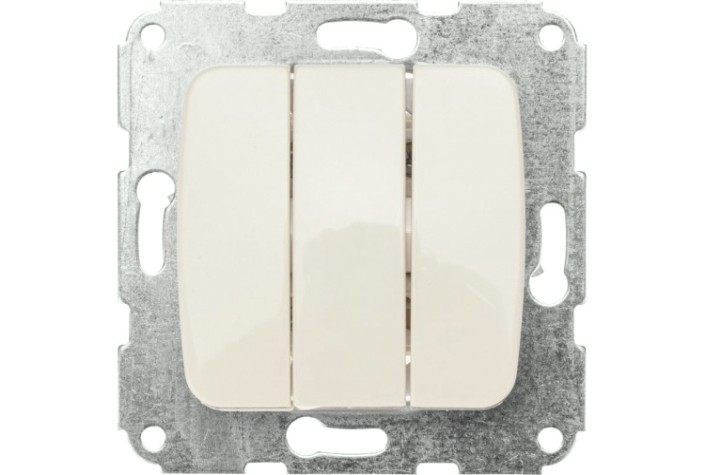 Выключатель Kranz DEA-B DEA 3кл с/у 10а мех. беж [KR-78-0234]