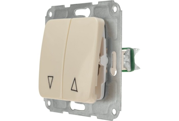 Выключатель Kranz DEA-B DEA для жалюзи 2кл с/у 10а мех. беж [KR-78-0239]