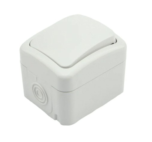 Выключатель Kranz KR-78-0601 одноклавишный Mini OG IP54, о/у, белый Выключатель Kranz KR-78-0601 одноклавишный Mini OG IP54, о/у, белый