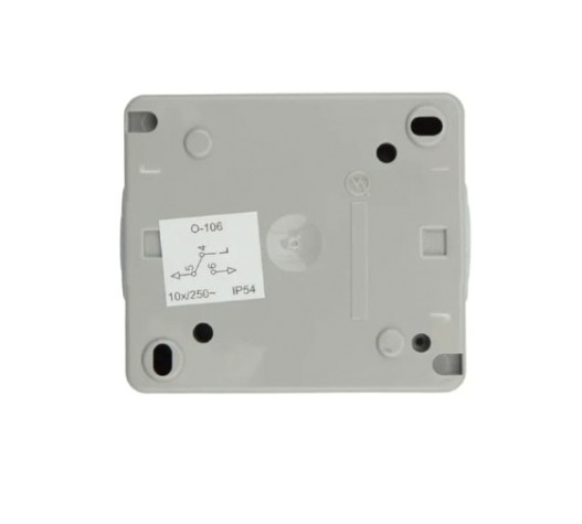 Выключатель Kranz KR-78-0608 одноклавишный INDUSTRIAL IP54, о/у, серый