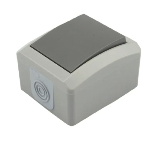 Выключатель Kranz KR-78-0610 проходной INDUSTRIAL IP54, о/у, серый Выключатель Kranz KR-78-0610 проходной INDUSTRIAL IP54, о/у, серый