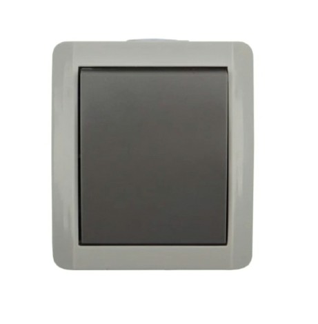 Выключатель Kranz KR-78-0610 проходной INDUSTRIAL IP54, о/у, серый