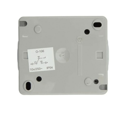 Выключатель Kranz KR-78-0610 проходной INDUSTRIAL IP54, о/у, серый