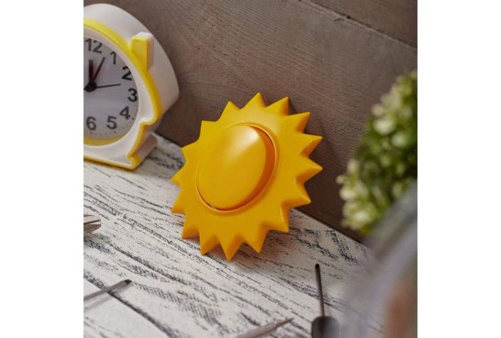 Выключатель Kranz KR-78-0617 одноклавишный HAPPY с/у, Солнце, желтый