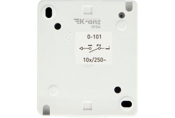 Выключатель Kranz KR-78-0834 одноклавишный INDUSTRIAL IP54, о/у, белый Выключатель Kranz KR-78-0834 одноклавишный INDUSTRIAL IP54, о/у, белый
