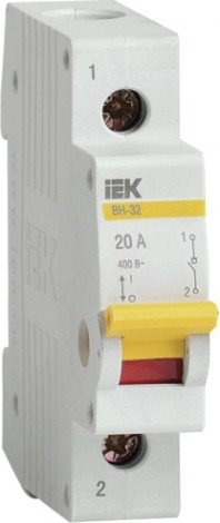 Выключатель нагрузки IEK ВН-32 20А/1П [MNV10-1-020]