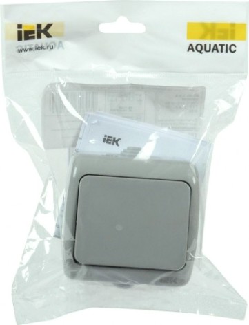 Выключатель одноклавишный IEK Aquatic ВС-20-1-0-А 10А ip54 [EVA10-K03-10-54]