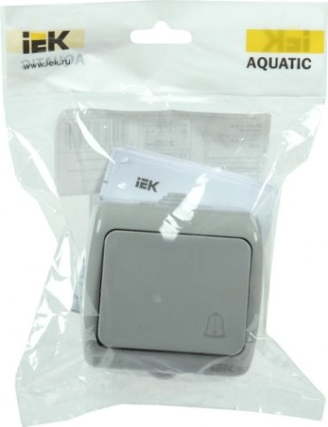 Выключатель одноклавишный IEK Aquatic ВС-20-1-3-А кнопка 10А ip54 [EVA14-K03-10-54]