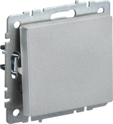 Выключатель одноклавишный IEK BRITE ВС10-1-0-БрА 10А алюм. [BR-V10-0-10-K47]