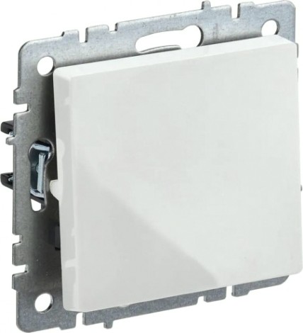 Выключатель одноклавишный IEK BRITE ВС10-1-4-БрБ 10А самовозвратный белый [BR-V14-0-10-K01]