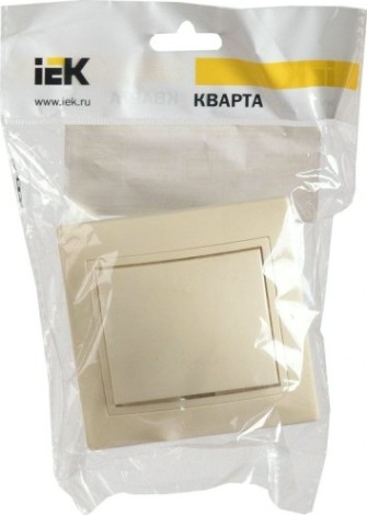 Выключатель одноклавишный IEK Кварта ВС10-1-0-ККм 10А IP20 кремовый [EVK10-K33-10-DM]
