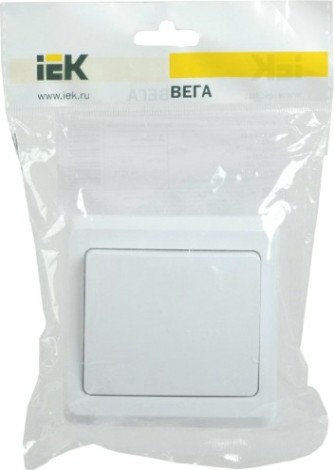 Выключатель одноклавишный IEK Вега ВС10-1-0-ВБ 10А IP20 белый [EVV10-K01-10-DM]