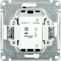 Выключатель одноклавишный Systeme Electric AtlasDesign (сх. 1) 10ax карбон [ATN001011]