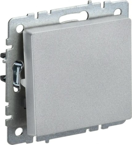 Выключатель проходной IEK BRITE ВС10-1-6-БрА 1-клавишный 10А алюм. [BR-V12-0-10-K47]