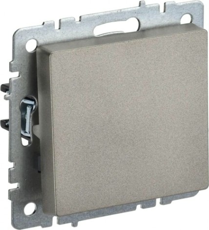 Выключатель проходной IEK BRITE ВС10-1-6-БрШ 1-клавишный 10А шампань [BR-V12-0-10-K37]