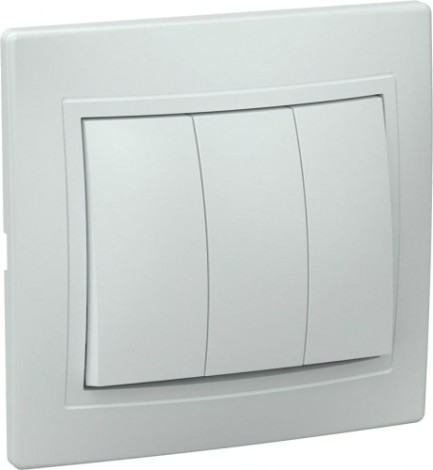 Выключатель трехклавишный IEK Кварта ВС10-3-0-ККм 10А IP20 кремовый [EVK30-K33-10-DM]