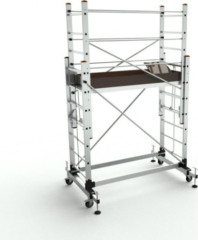 Вышка-тура алюминиевая Sarayli 2x 7 + 2x 7 с подъемным механизмом [5307]