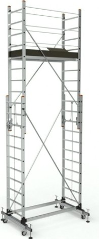 Вышка-тура алюминиевая Sarayli 2x11 + 2x11 с подъемным механизмом [5311]