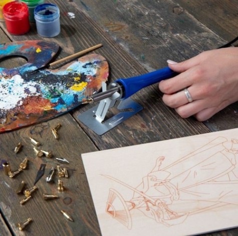 Выжигатель REXANT П0183-1 (набор пирограф, 30вт, 230в, 420-450°c, 21 насадка [12-0183-1]