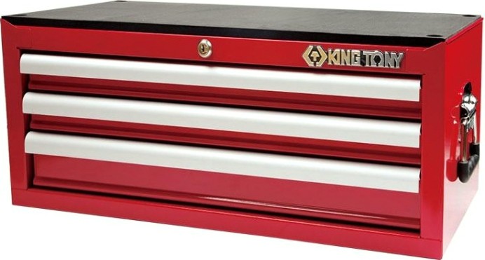 Ящик для инструмента KING TONY 87421-3B 3 выдвижных ящика, красных