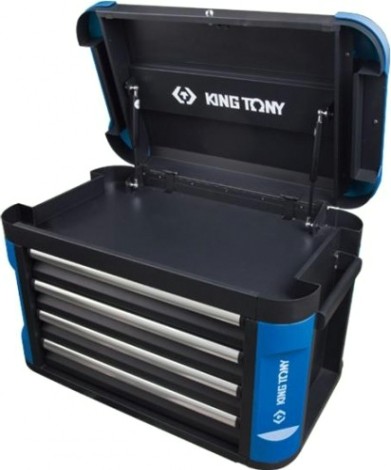 Ящик для инструмента KING TONY 87G11-4B-BK 4 полки и отсек, черный