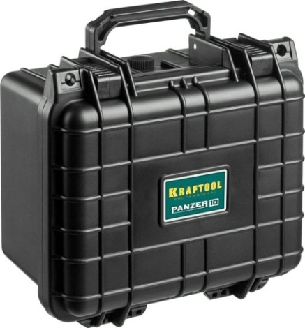 Ящик для инструмента KRAFTOOL "PANZER" ударопрочный пластиковый, степень защиты ip55, 10" [38251-10]