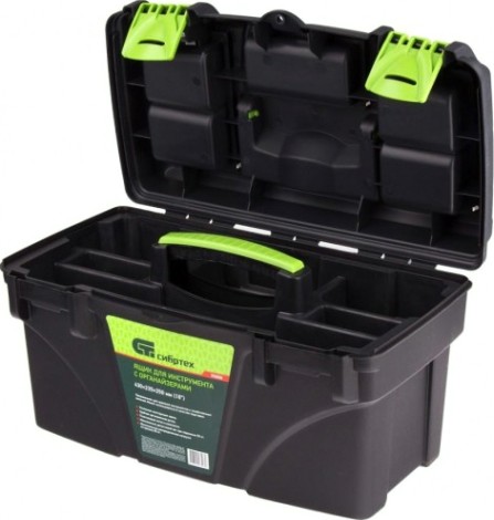 Ящик для инструмента СИБРТЕХ 18 ”, с органайзерами [90808]