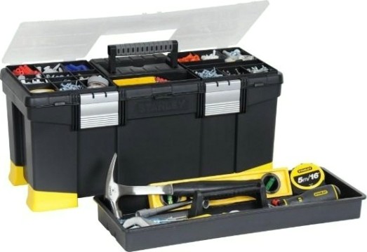 Ящик для инструмента STANLEY TB WITH TPR CORNERS AND ALU LATCHES 22" 1-97-512 [1-97-512]