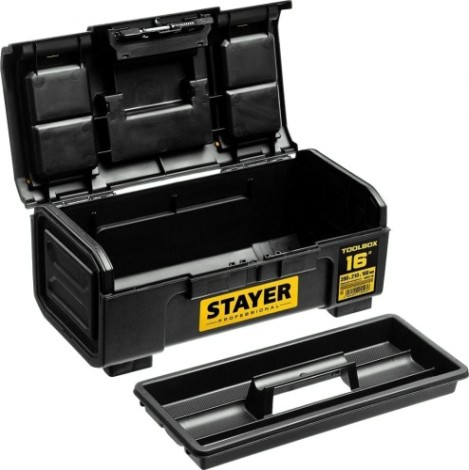 Ящик для инструмента STAYER TOOLBOX-16 пластиковый, professional [38167-16]