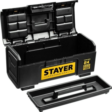 Ящик для инструмента STAYER TOOLBOX-24 пластиковый, professional [38167-24]