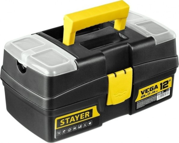 Ящик для инструмента STAYER VEGA-12 пластиковый, [38105-13_z03]