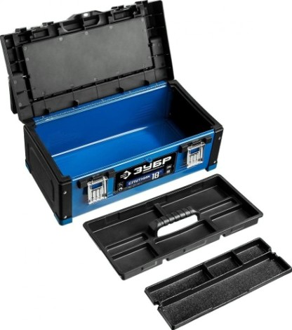 Ящик для инструмента ЗУБР СПУТНИК-18 металлический, профессионал [38153-18]