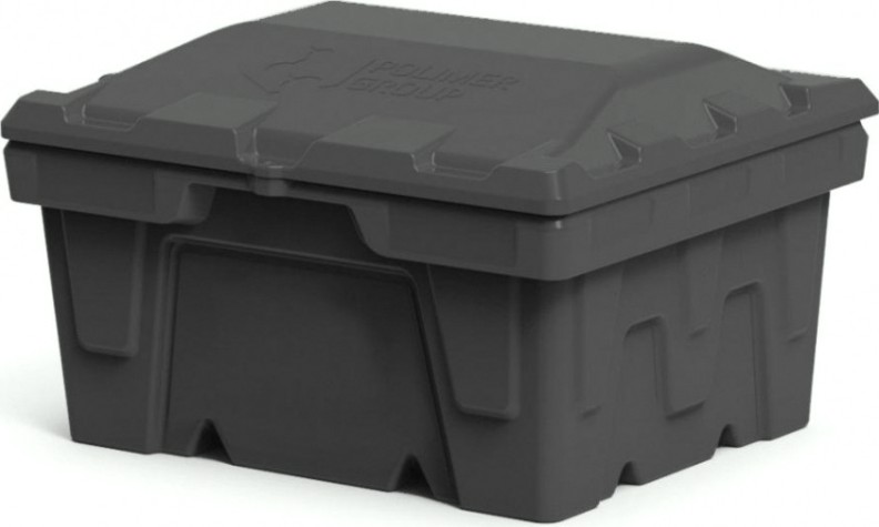 Ящик для песка и химикатов POLIMER GROUP 250 л с крышкой [черный]