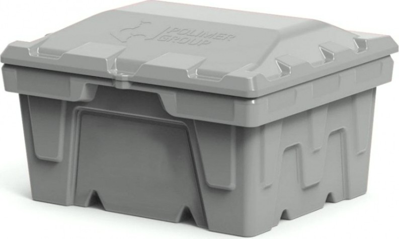 Ящик для песка и химикатов POLIMER GROUP 250 л с крышкой [серый]