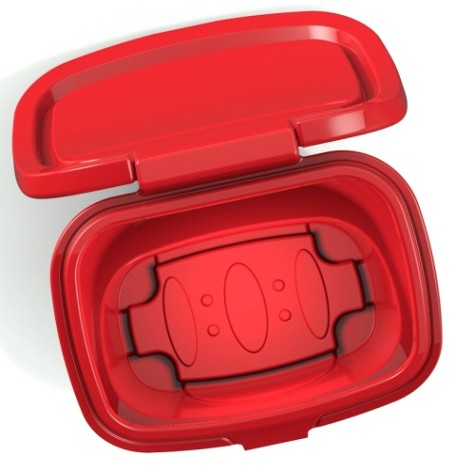 Ящик для песка и химикатов POLIMER GROUP 90 л с крышкой [красный]