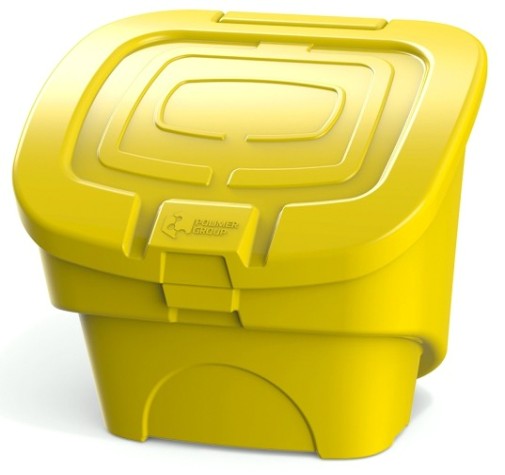 Ящик для песка и химикатов POLIMER GROUP 90 л с крышкой [желтый]