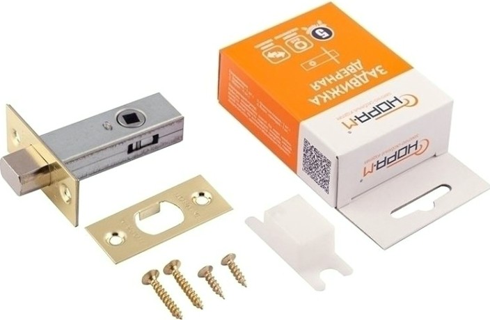 Задвижка дверная НОРА-М З-45 "Матовое золото" [4704]