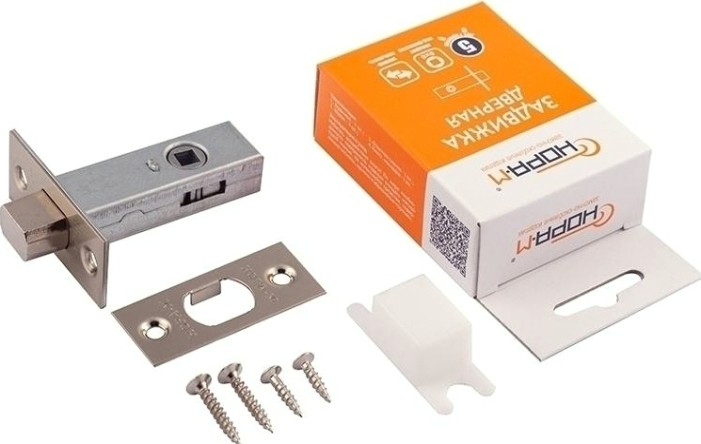 Задвижка дверная НОРА-М З-45 "Матовый никель" [4705]