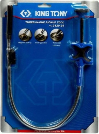 Захват механический гибкий KING TONY LUX 640 мм с подсветкой 2129-24 [2129-24]