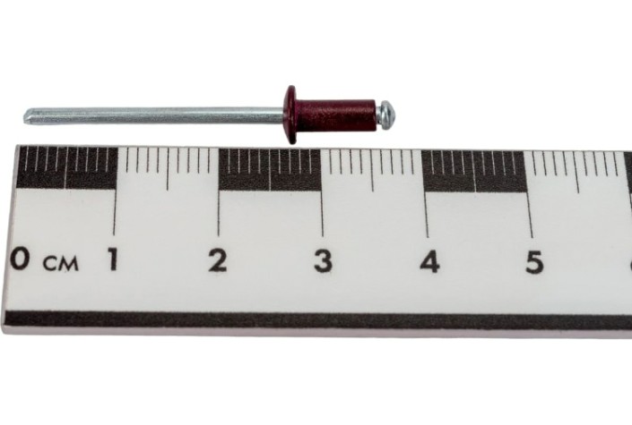 Заклепка алюминиевая Кобальт 910-928 вытяжные 3,2х8 мм, красные ral 3005 (50 шт.)