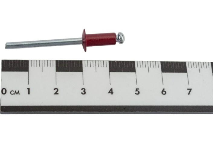 Заклепка алюминиевая Кобальт 910-942 вытяжные 4,8х12 мм, красные ral 3005 (50 шт.)