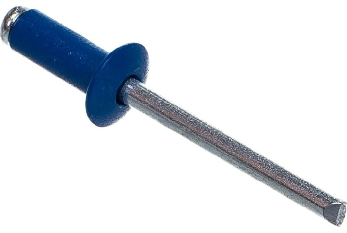 Заклепка алюминиевая Кобальт 910-973 вытяжные 4,8х12 мм, синие ral 5005 (50 шт.) Заклепка алюминиевая Кобальт 910-973 вытяжные 4,8х12 мм, синие ral 5005 (50 шт.)