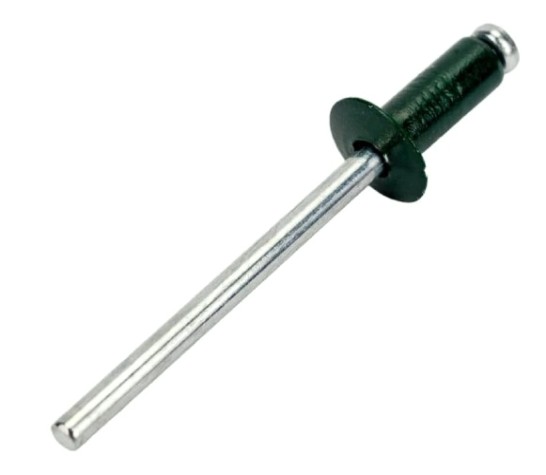 Заклепка алюминиевая Кобальт 910-997 вытяжные 4,0х10 мм, зеленые ral 6005 (50 шт.)