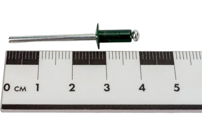 Заклепка алюминиевая Кобальт 910-997 вытяжные 4,0х10 мм, зеленые ral 6005 (50 шт.)