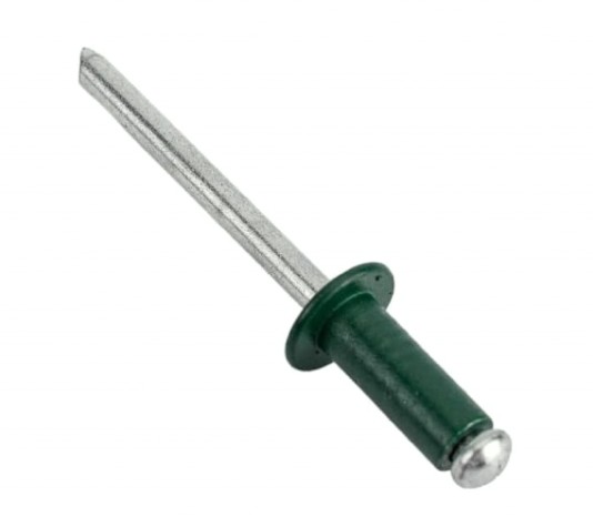 Заклепка алюминиевая Кобальт 911-000 вытяжные 4,8х12 мм, зеленые ral 6005 (50 шт.) Заклепка алюминиевая Кобальт 911-000 вытяжные 4,8х12 мм, зеленые ral 6005 (50 шт.)