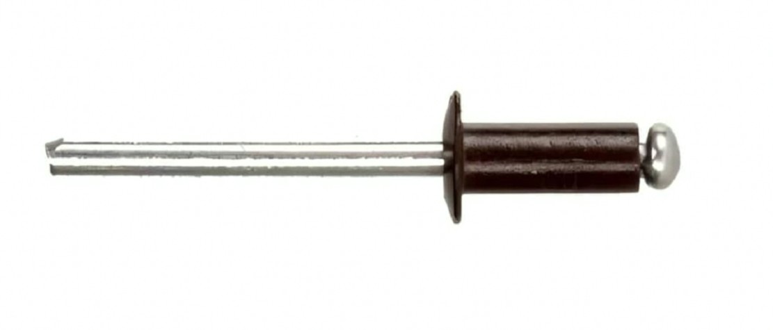 Заклепка алюминиевая Кобальт 911-031 вытяжные 4,8х12 мм, коричневые ral 8017 (50 шт.) Заклепка алюминиевая Кобальт 911-031 вытяжные 4,8х12 мм, коричневые ral 8017 (50 шт.)