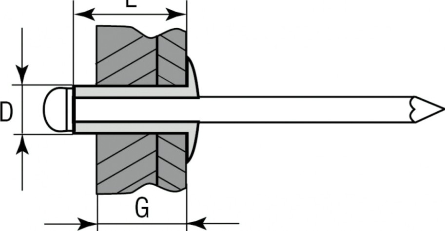 Заклепка из нержавеющей стали KRAFTOOL Inox 4.0х8 мм, 1000 шт [311705-40-08]