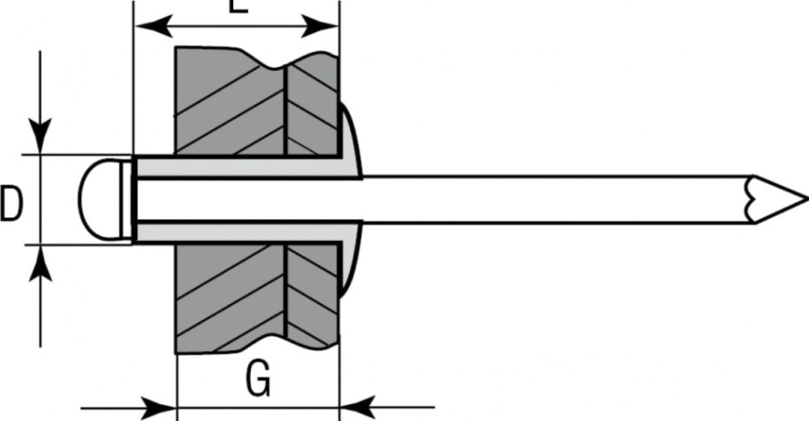 Заклепка из нержавеющей стали KRAFTOOL Inox 4.8х20 мм, 500 шт [311705-48-20]