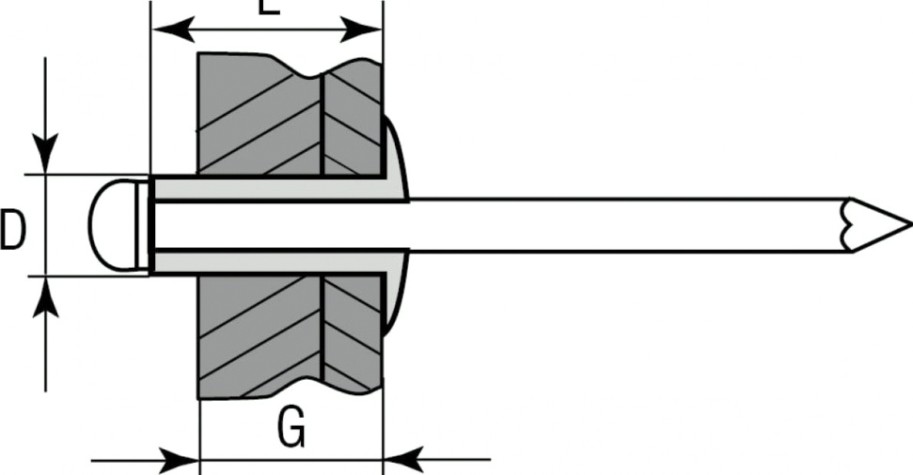 Заклепка из нержавеющей стали KRAFTOOL Inox 4.8х30 мм, 250 шт [311705-48-30]